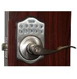 Lockey E Digital Keyless Electronic Lever Door Lock Satin Nickel